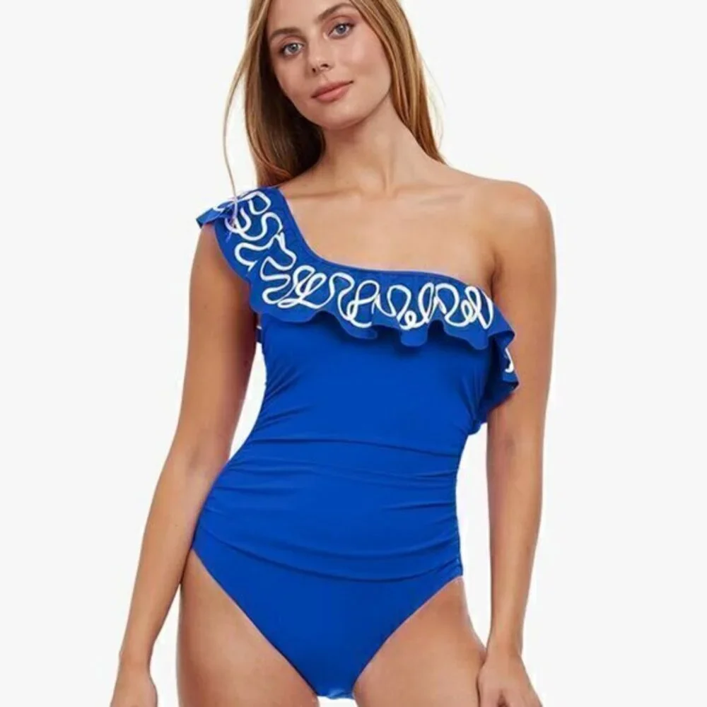Profile by Gottex Women's Standard Free Spirit Shoulder One Piece Size 16
